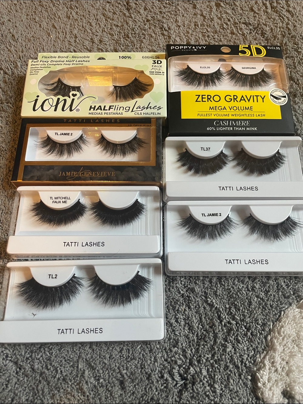 Mixed False Eyelash Lot - Tatti Lashes, Ioni & Poppy & Ivy - Black
